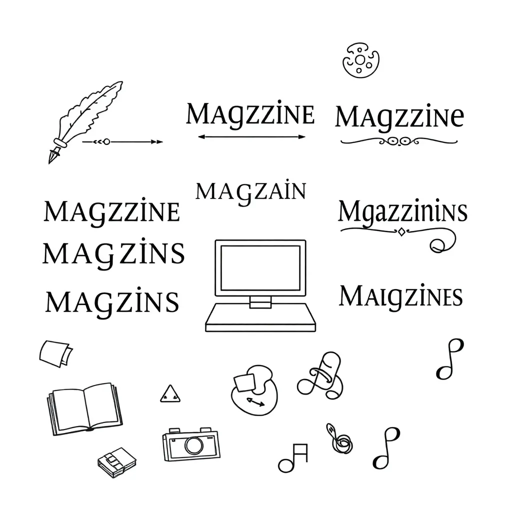Magazine masthead design elements