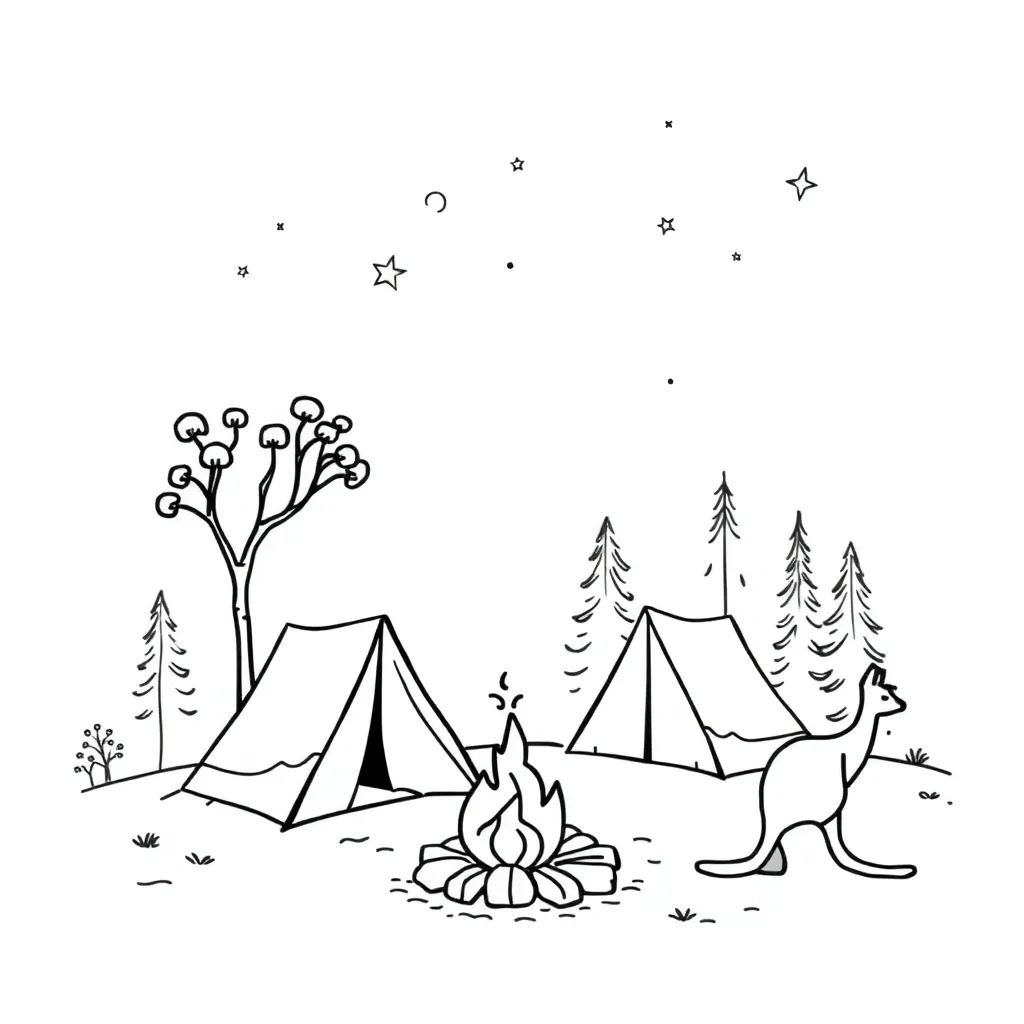 Camp map illustration
