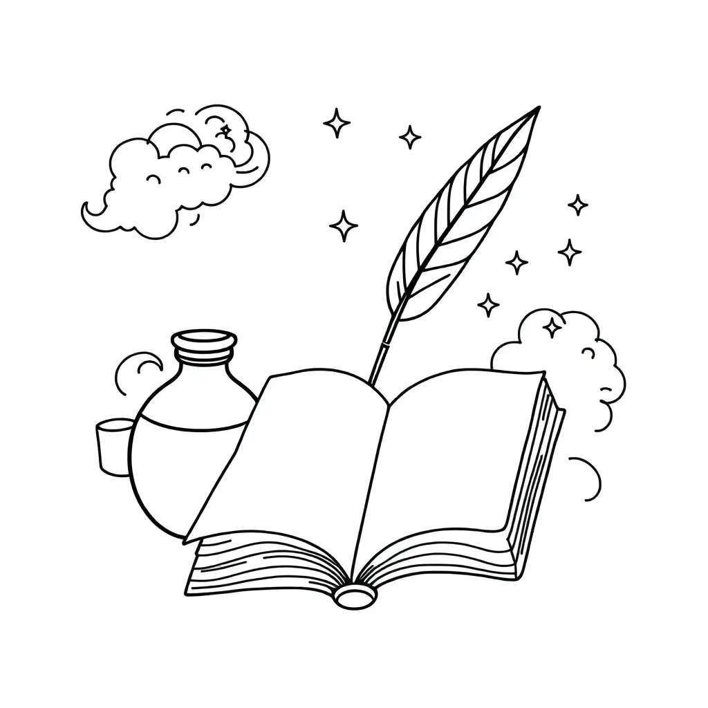 Creative writing illustration with metaphors