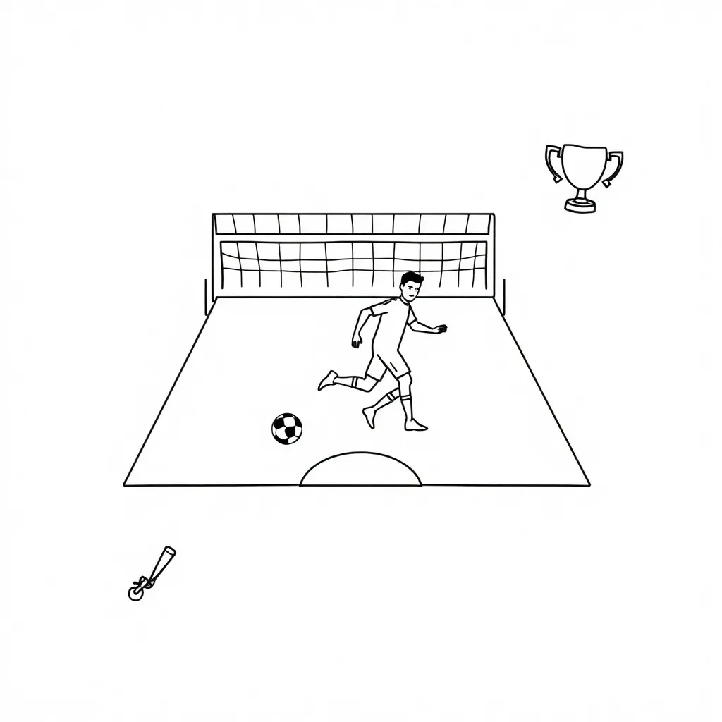 Lionel Messi soccer illustration