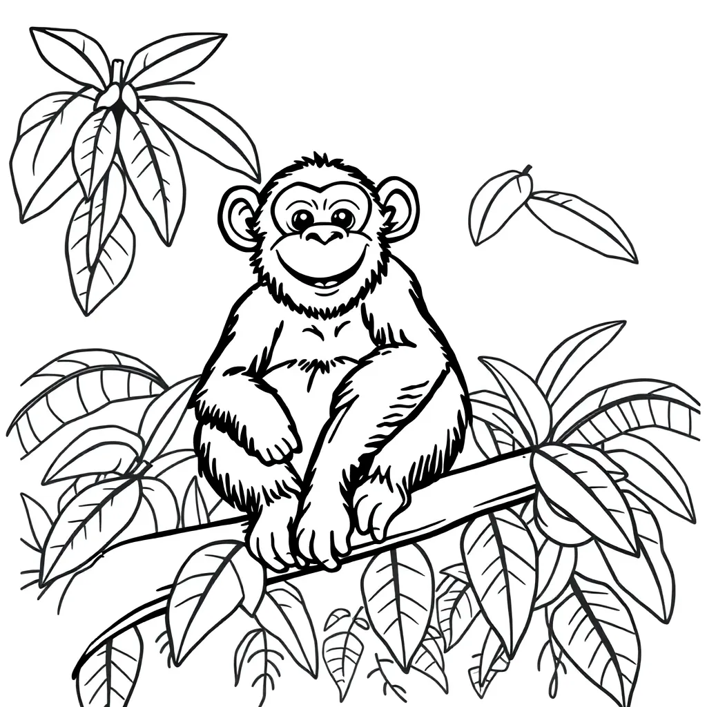 Chimpanzee using tools