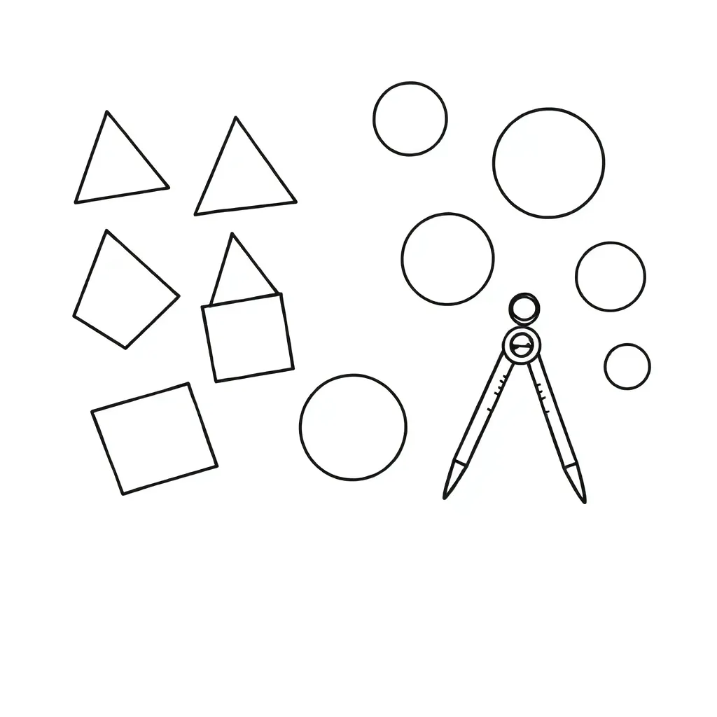 Geometric shapes and angles illustration