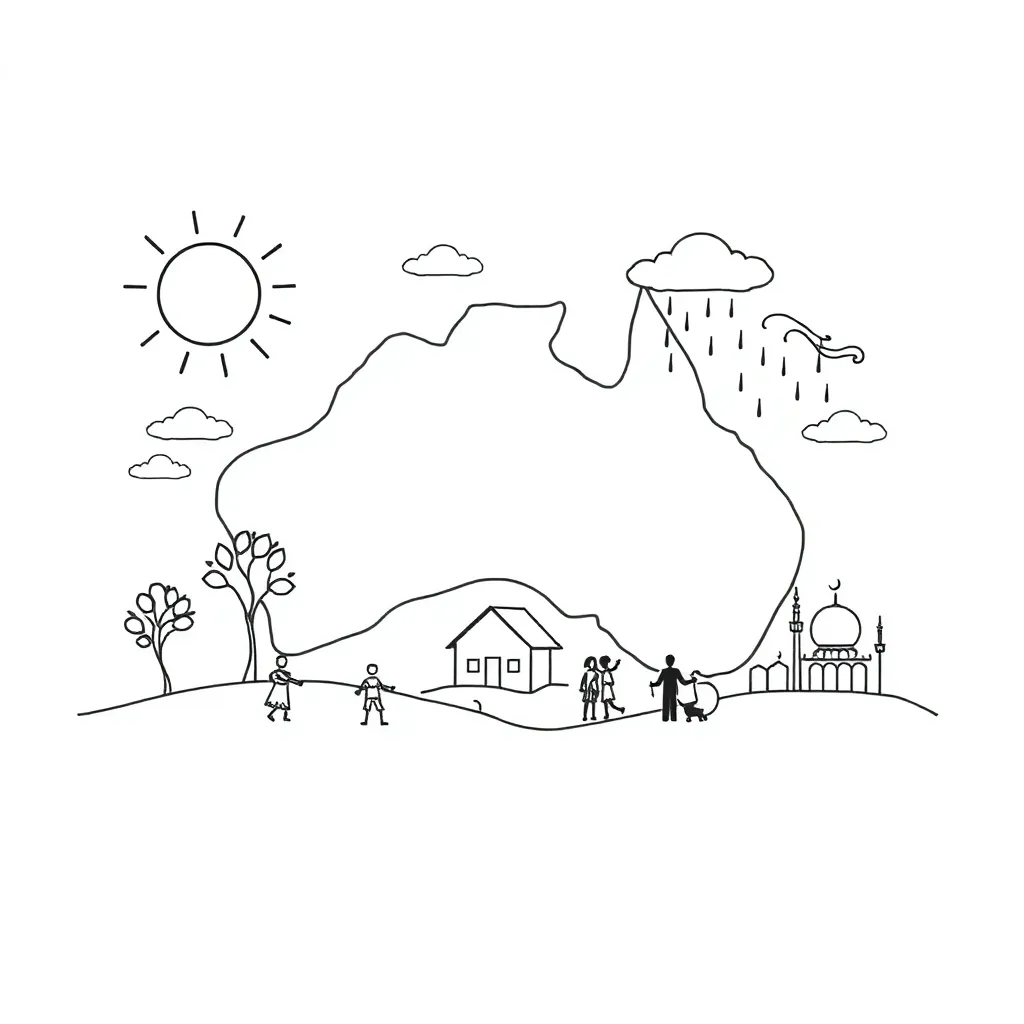 Weather and clouds illustration