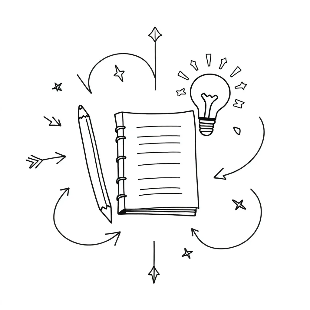 Writing process illustration