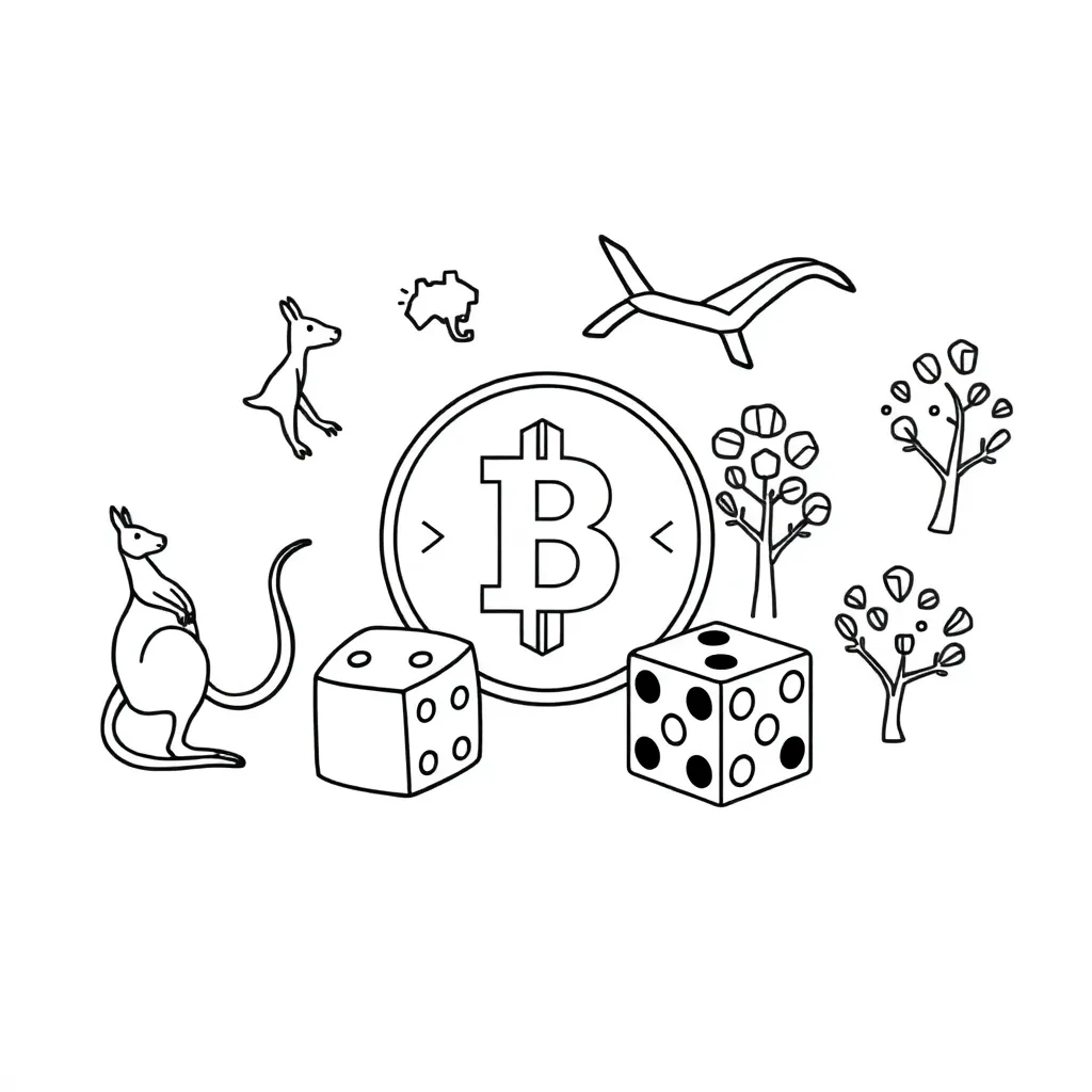 Coins and dice illustration