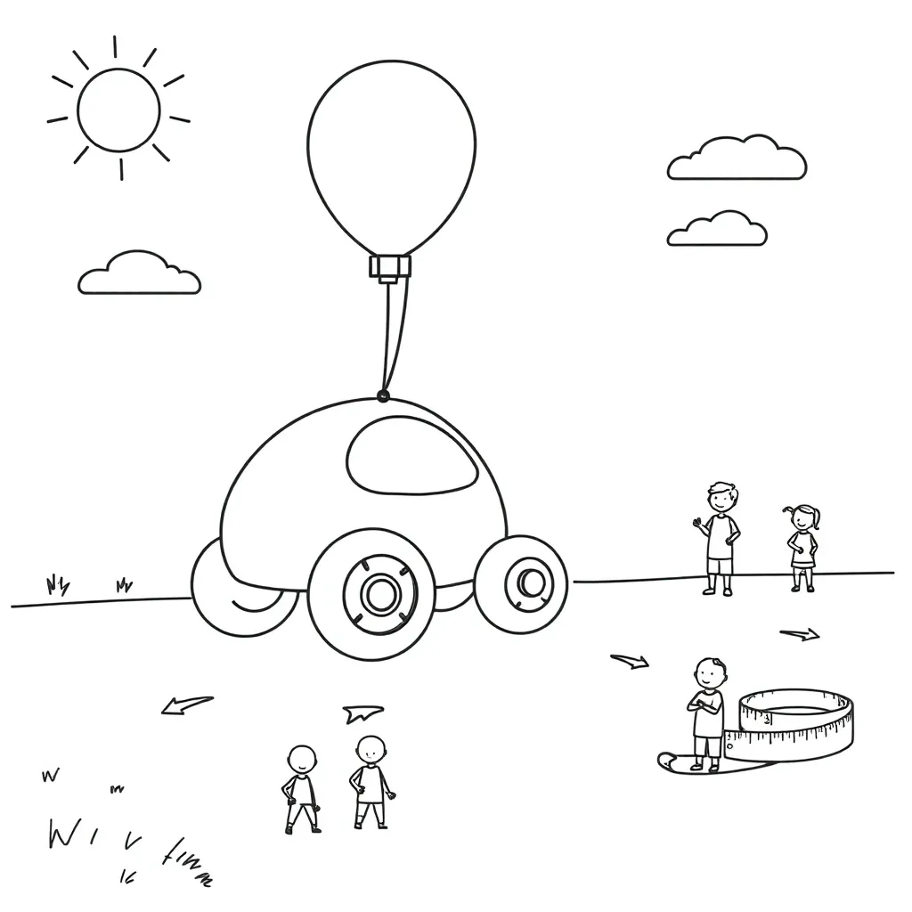 Balloon car illustration