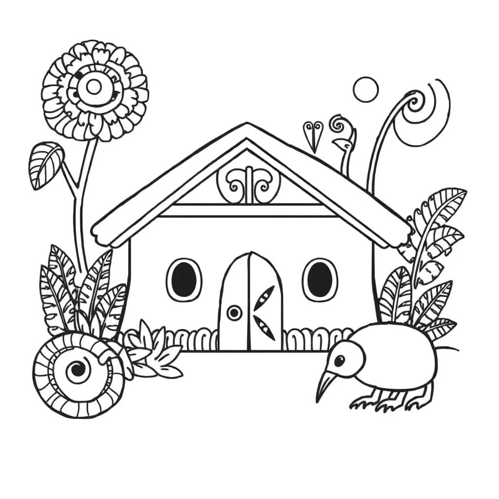 Māori classroom vocabulary illustration
