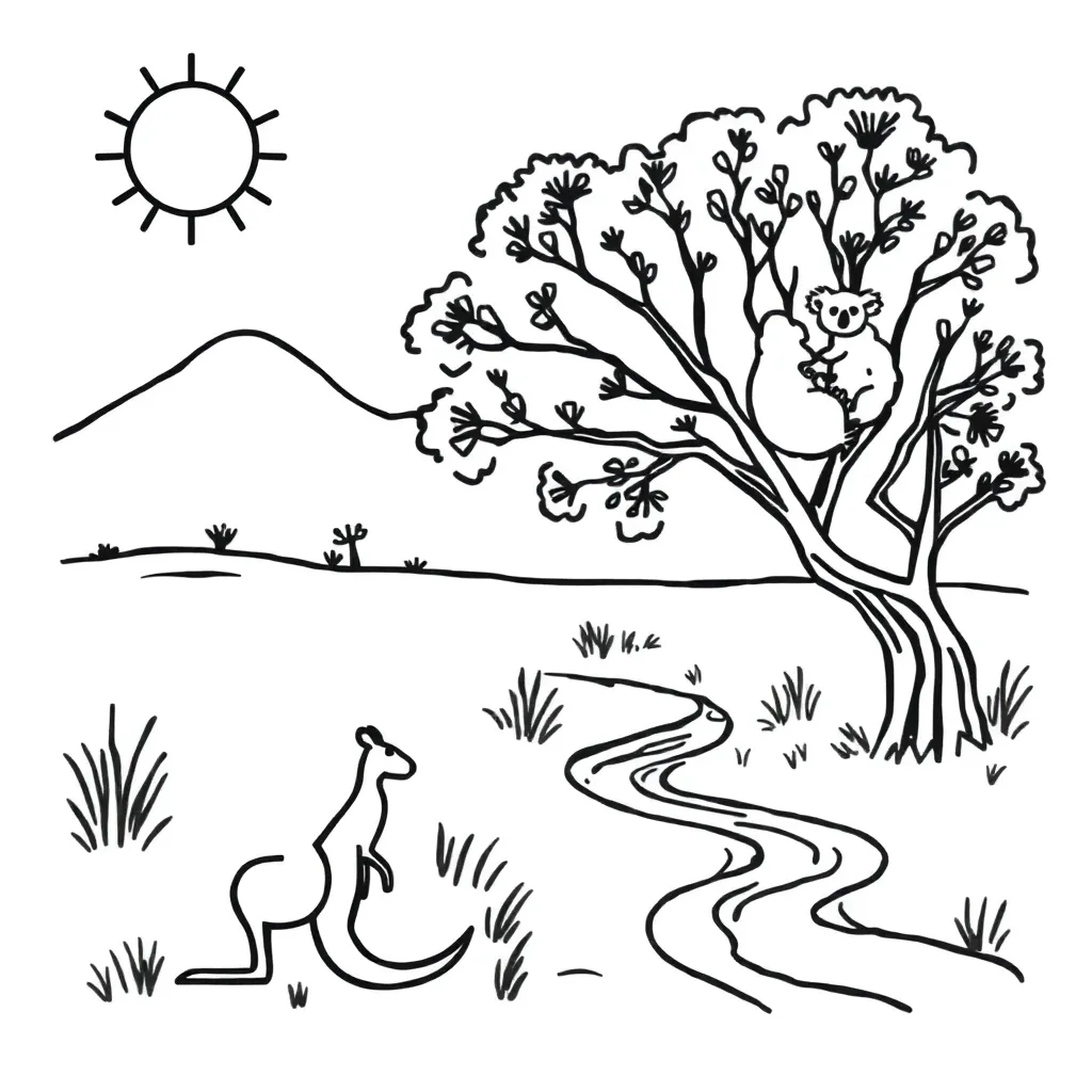 Picture book and pencil illustration