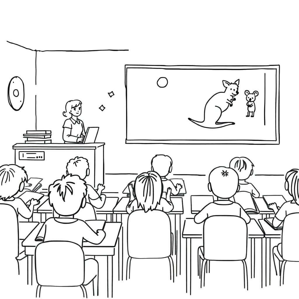 Picture book presentation illustration