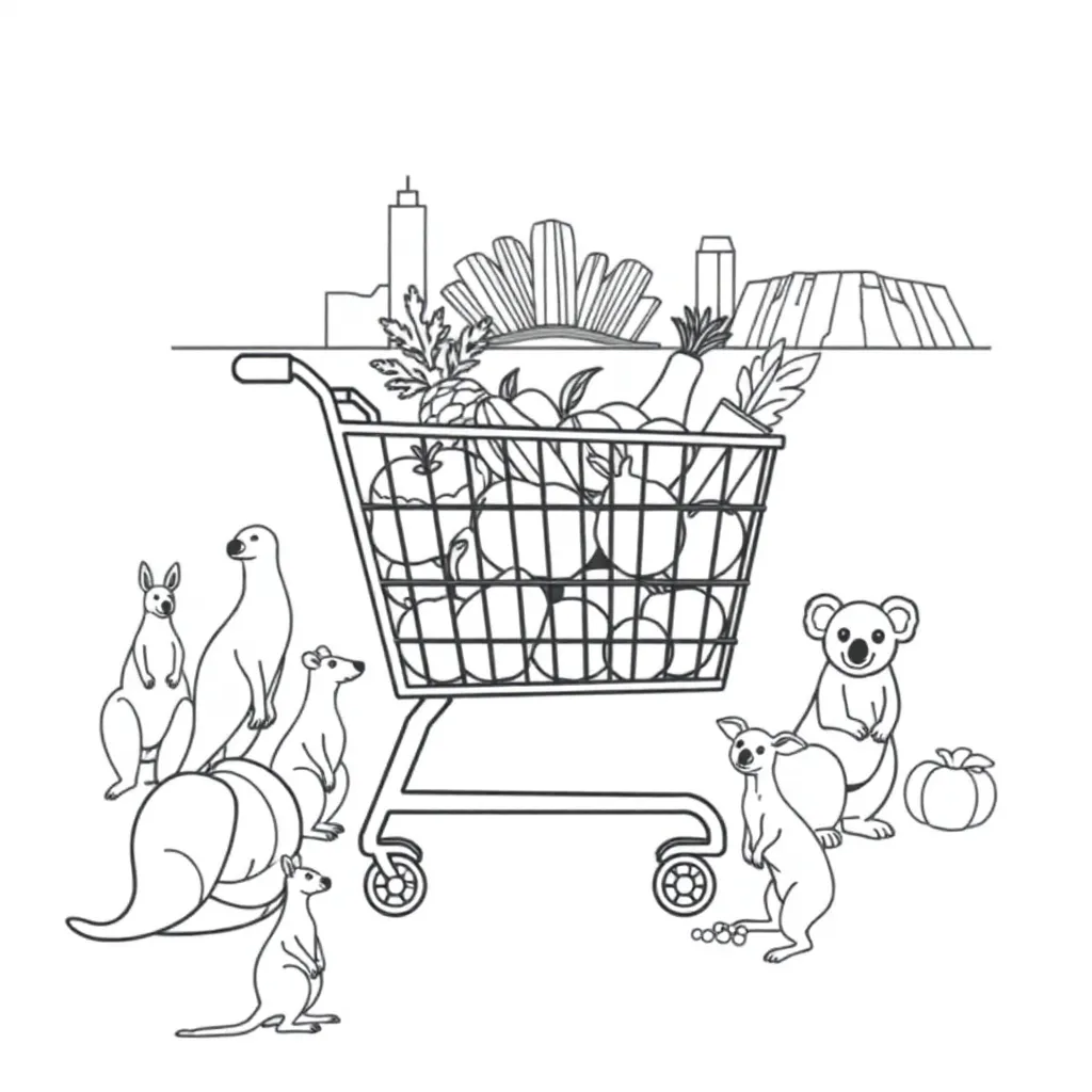 Shopping and consumer choices illustration