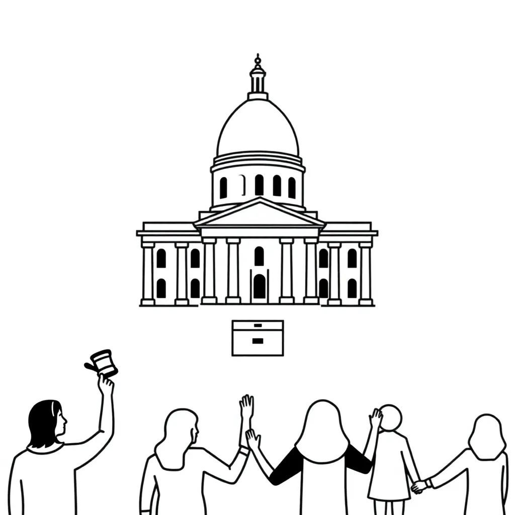 Government building illustration