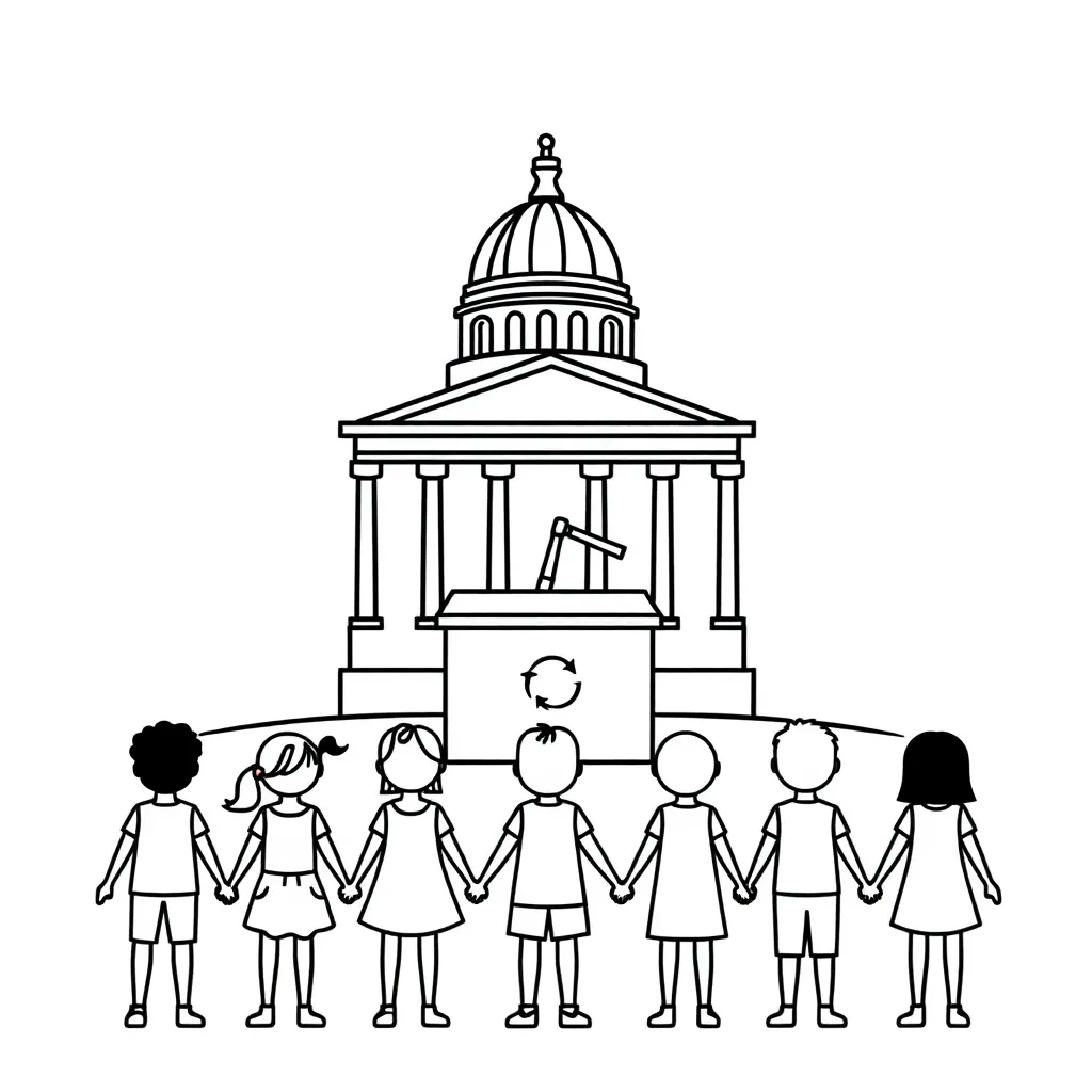 Government building illustration
