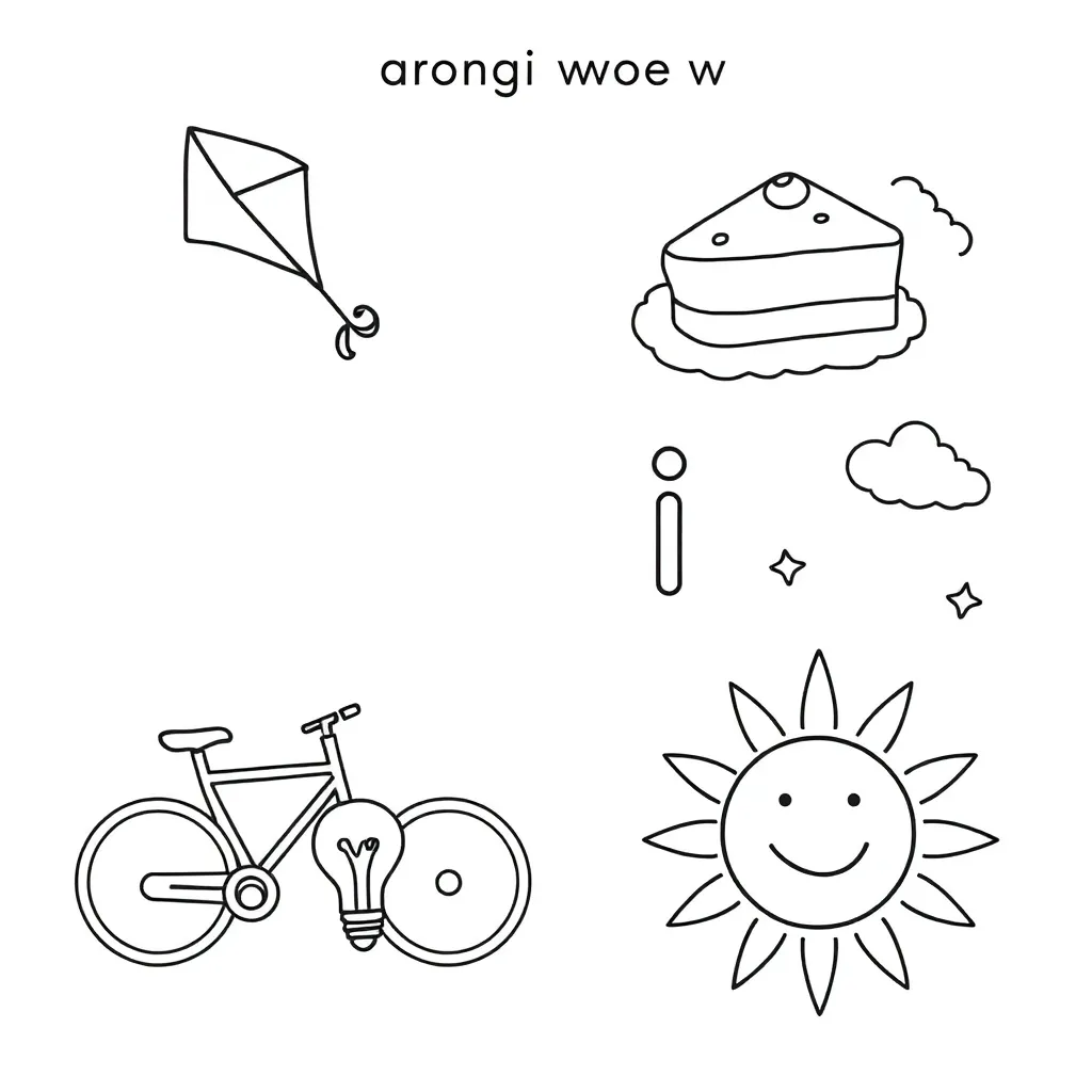 Long I vowel sounds illustration