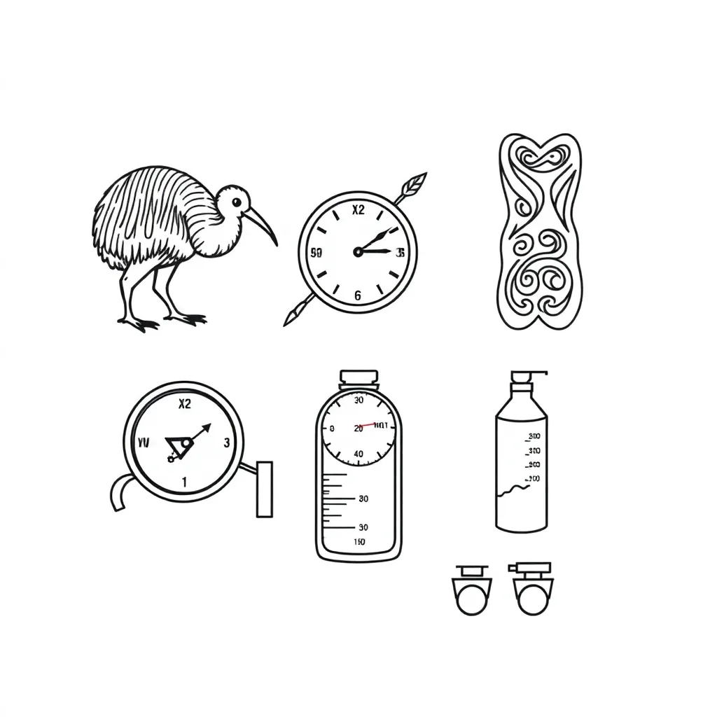 Measurement and time tools illustration
