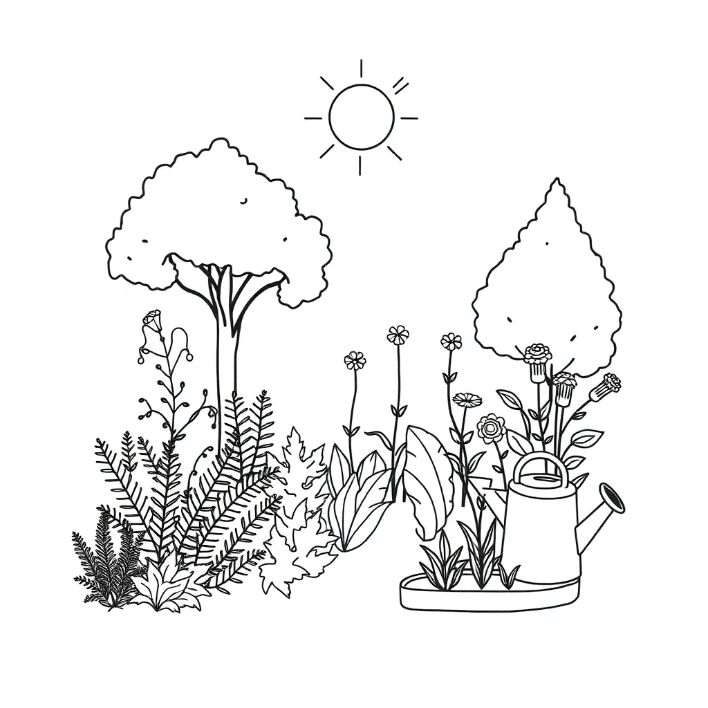Plant life cycle illustration