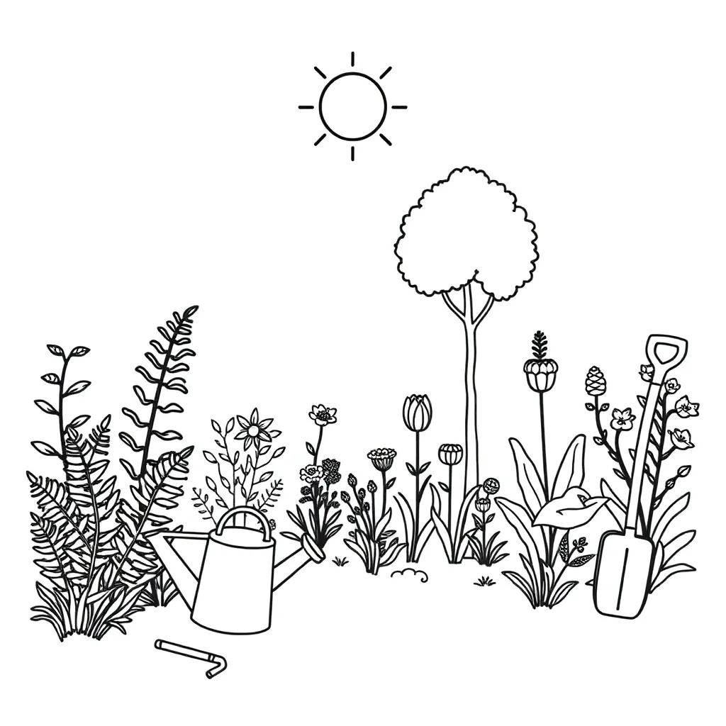 Plant life cycle illustration