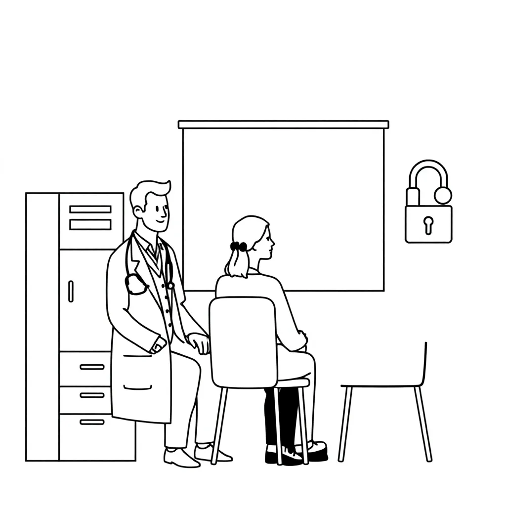 Medical privacy and security illustration
