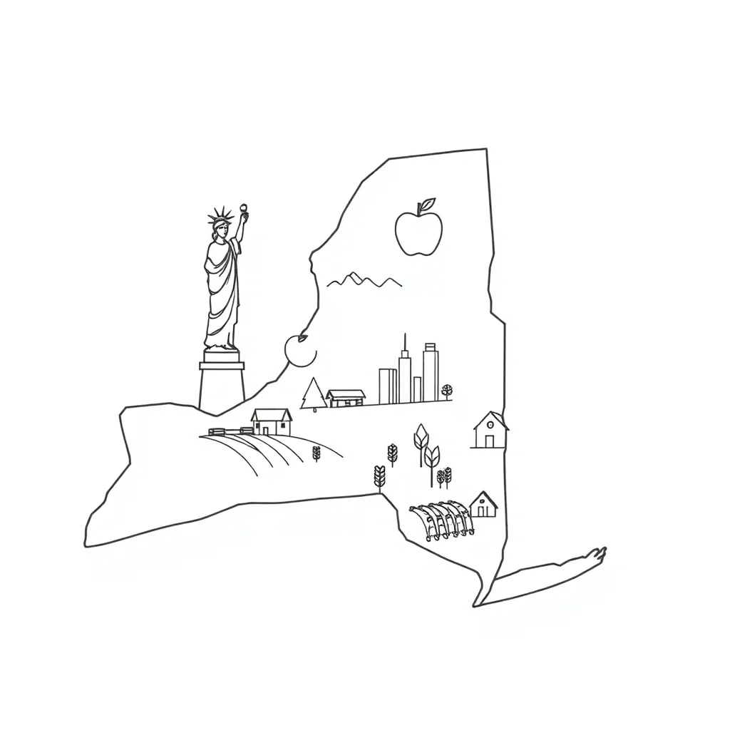 New York State map outline