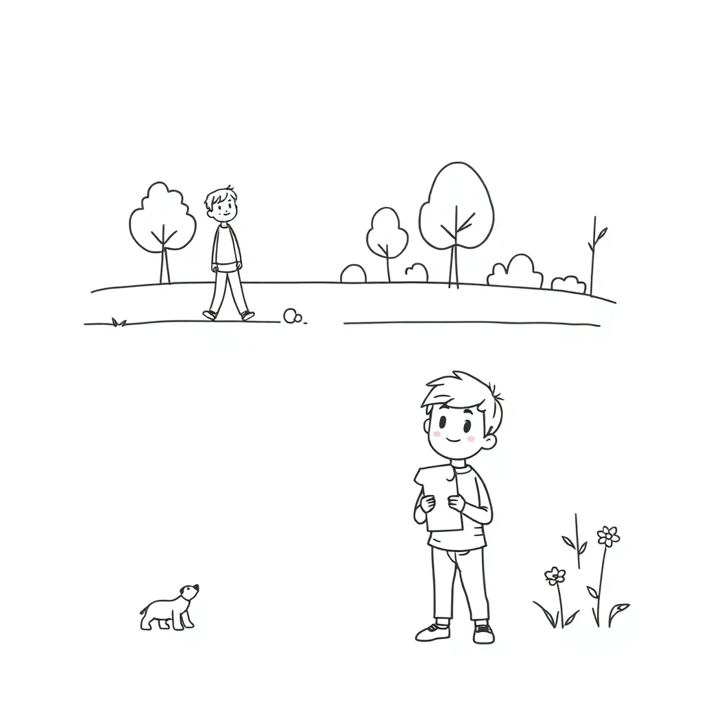 Child looking for lost item