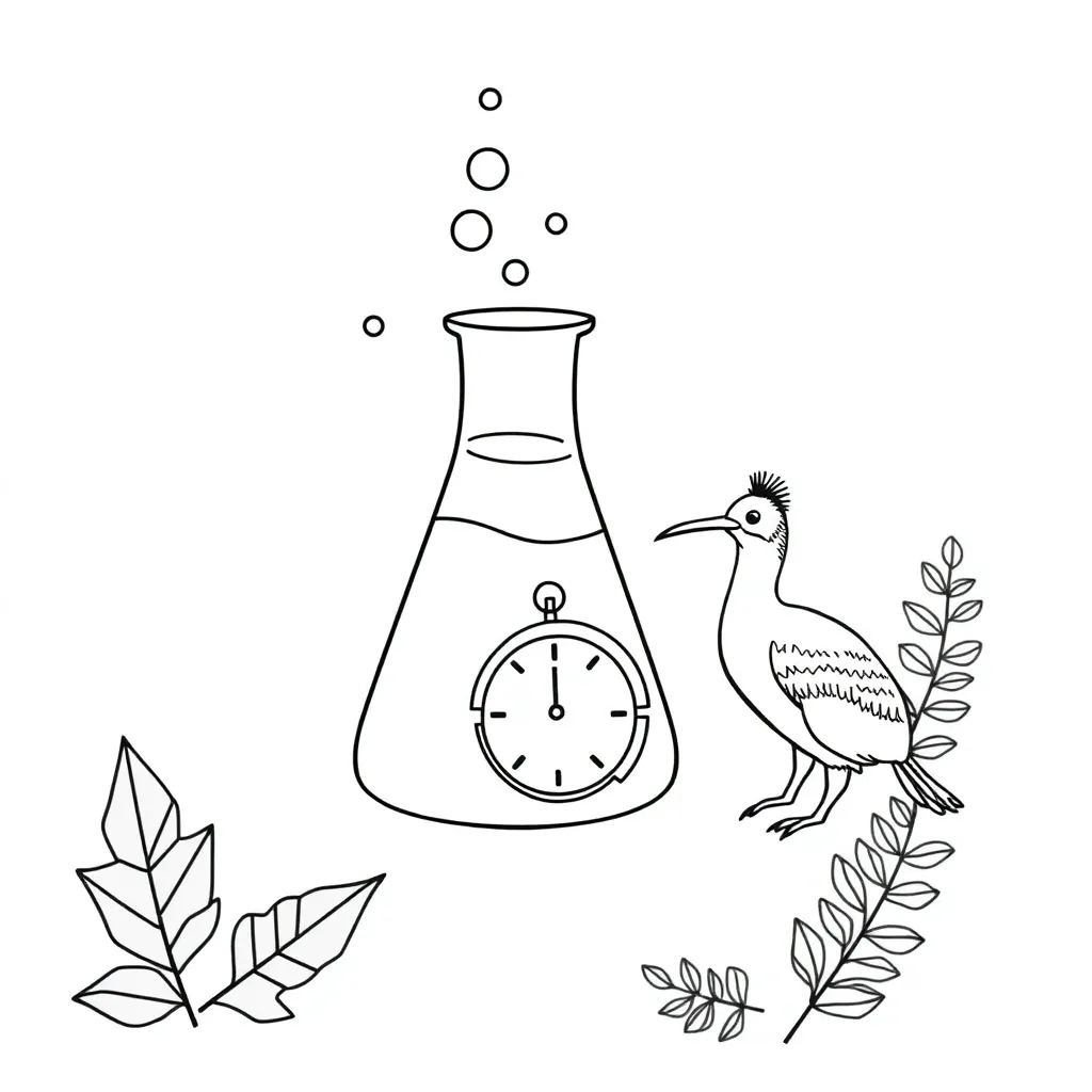 Chemical reaction experiment illustration