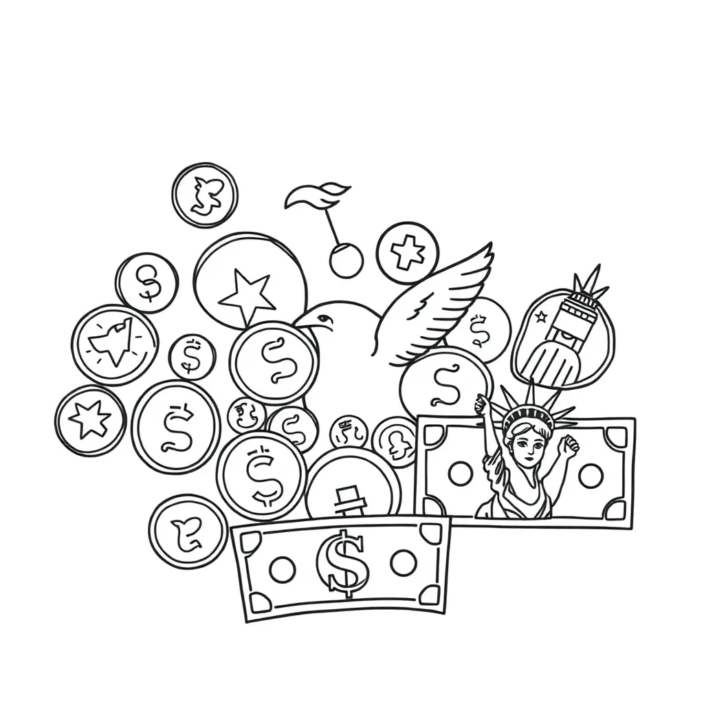 Classroom store with various items and price tags