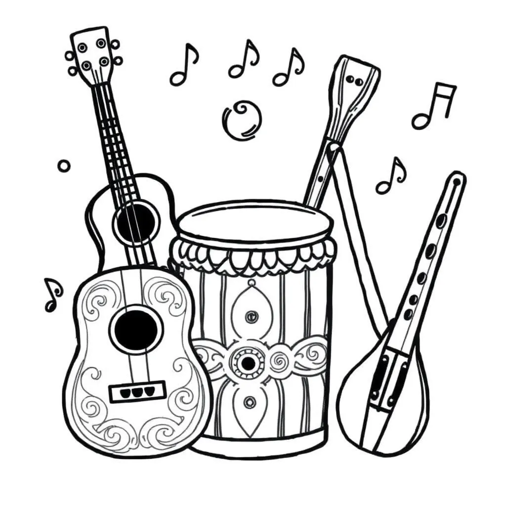 Musical instruments illustration