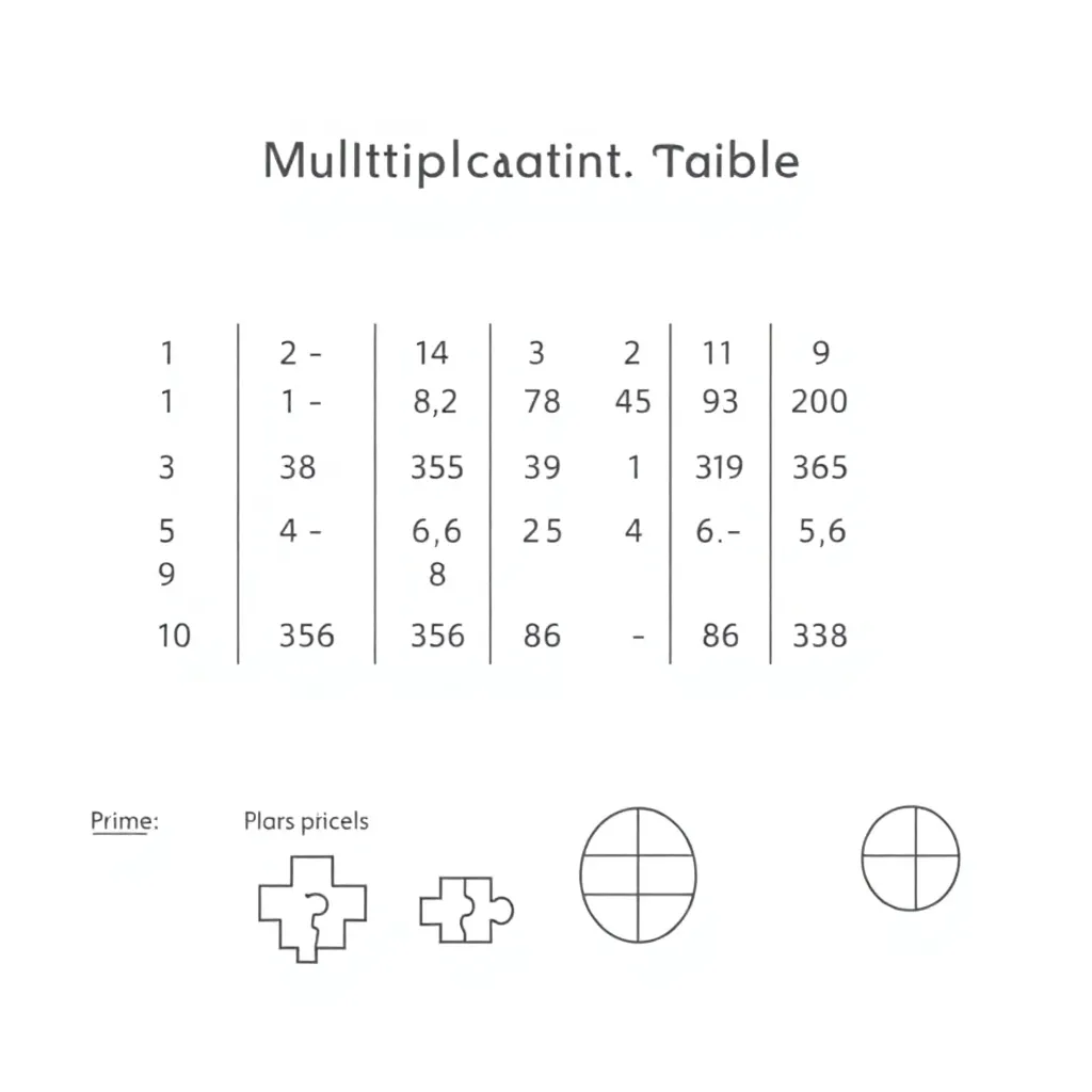 Mathematical symbols and numbers
