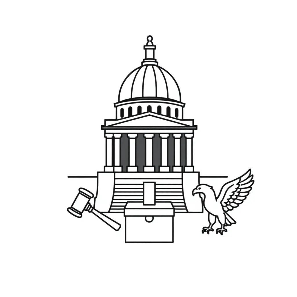 Government buildings and structures illustration