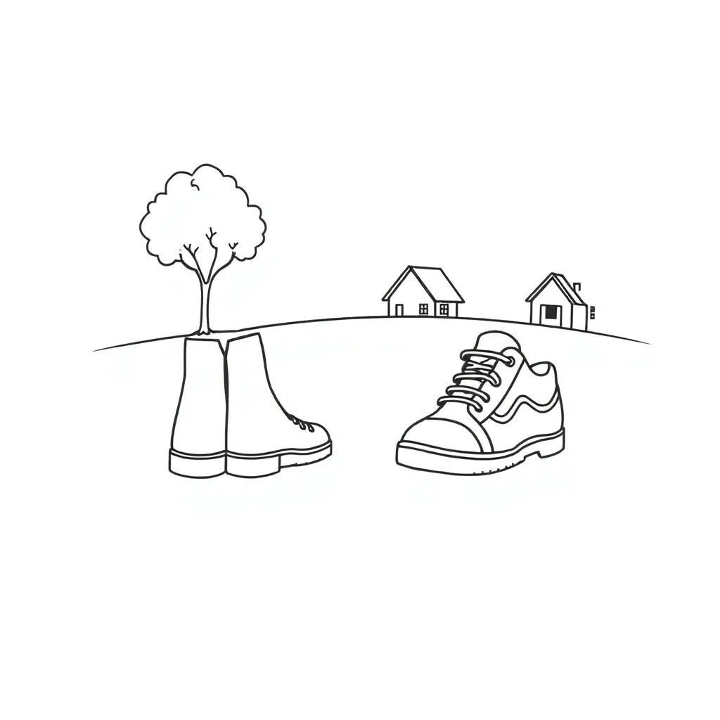 Two identical-sounding words illustration