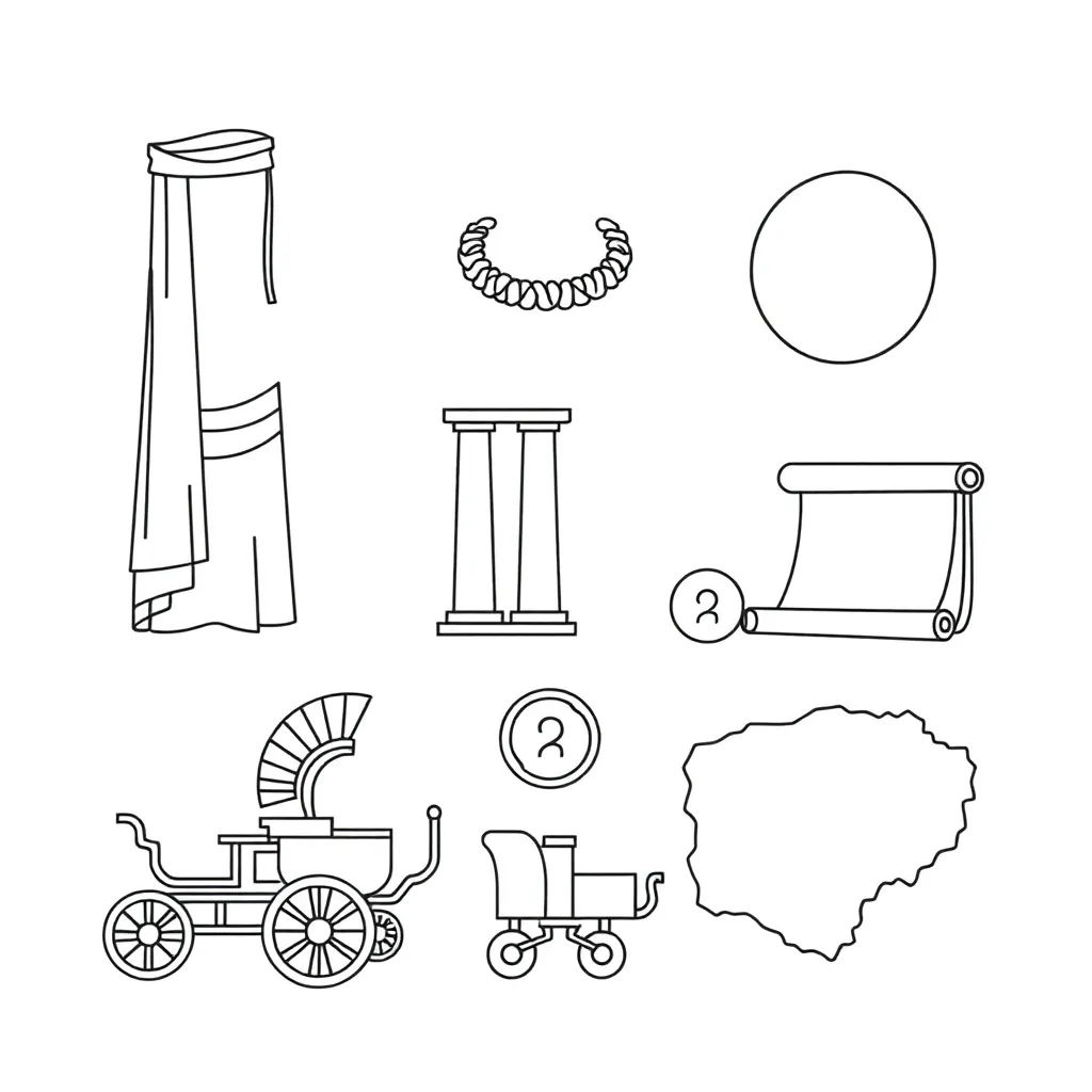 Ancient Roman citizens illustration