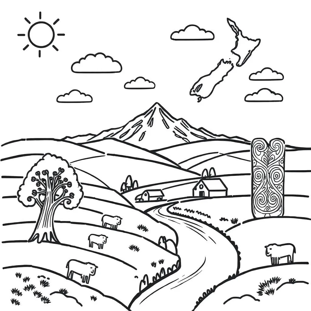 World map and compass illustration