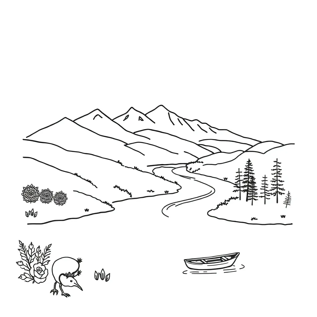 World map and compass illustration