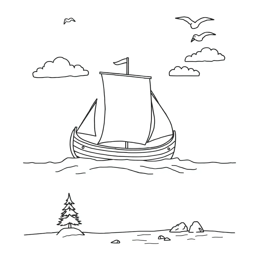 Mayflower ship sailing across the ocean