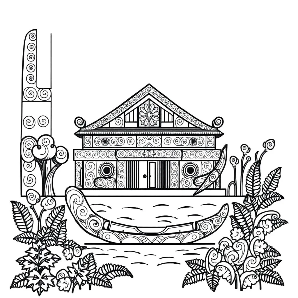 Māori storytelling illustration