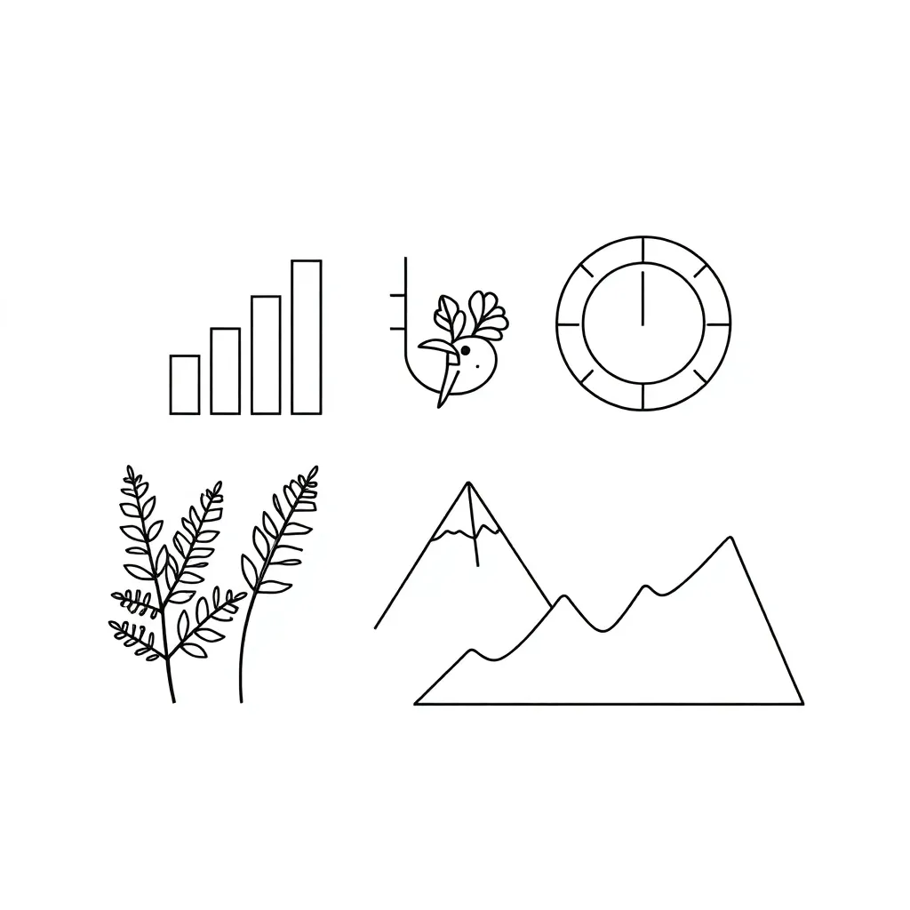 Various graphs and charts illustration