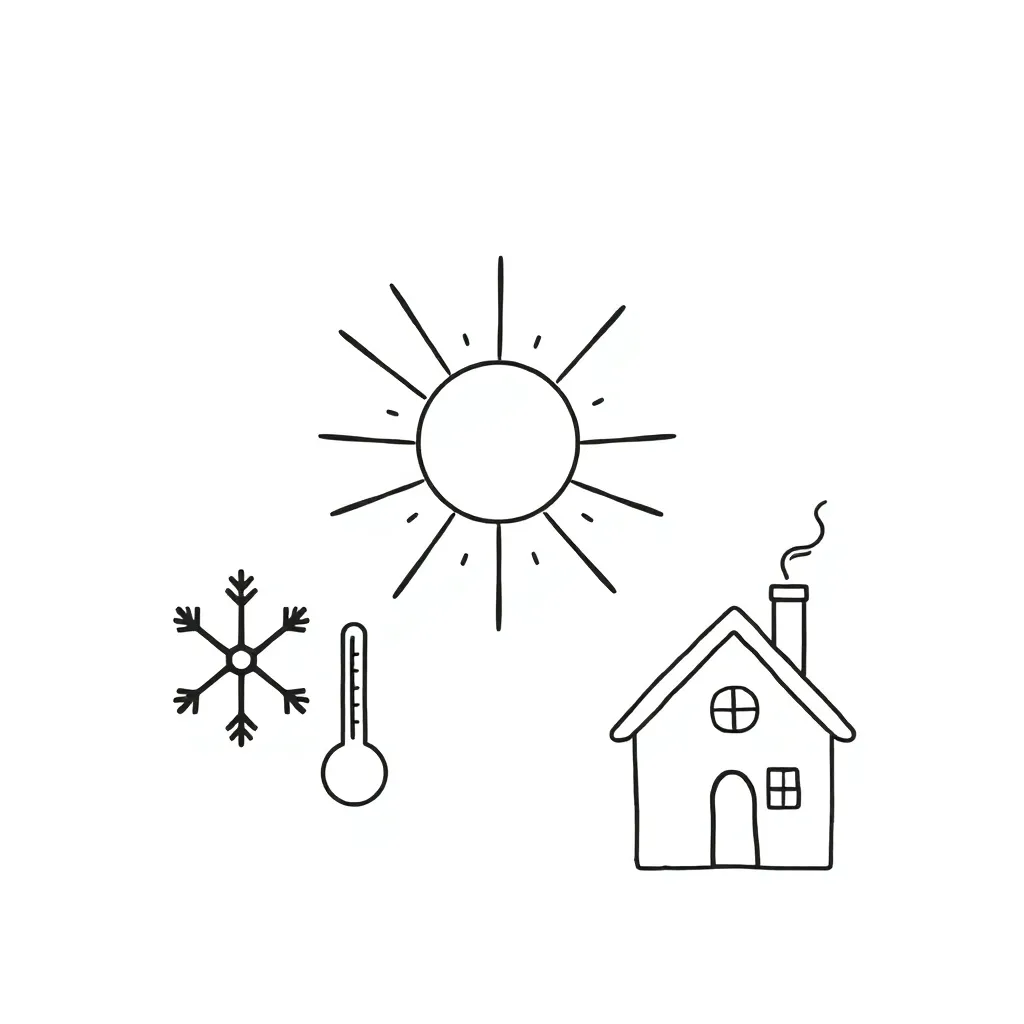 Thermometer and spoons in hot and cold water