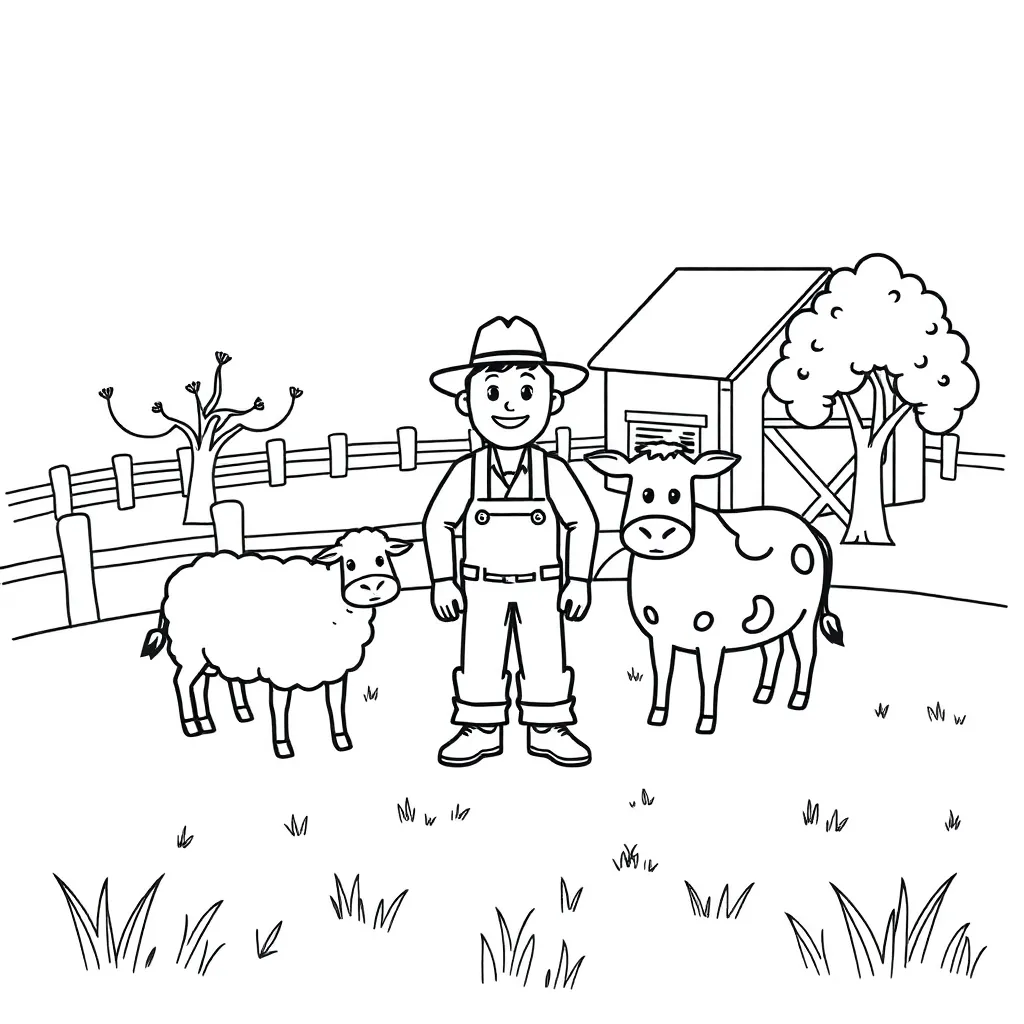 Farm animals illustration