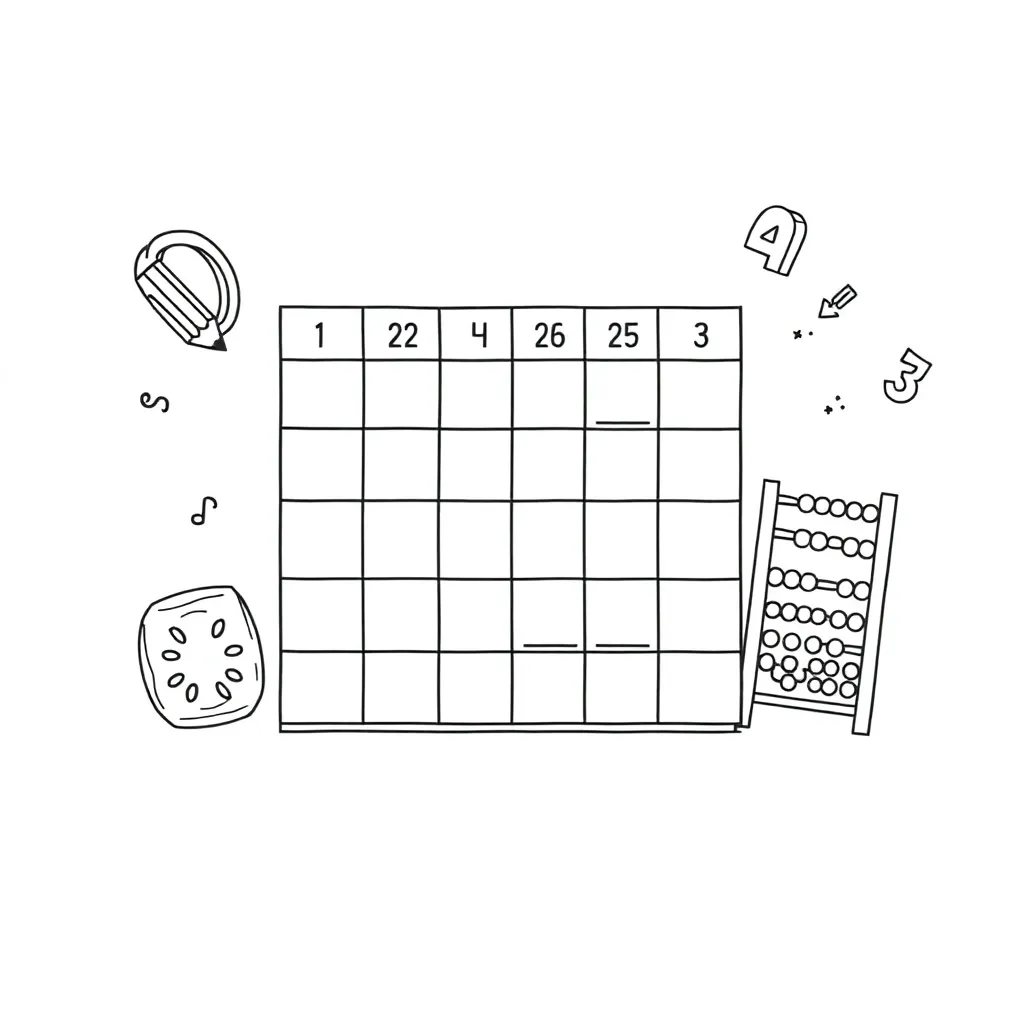 Place value chart with decimal numbers