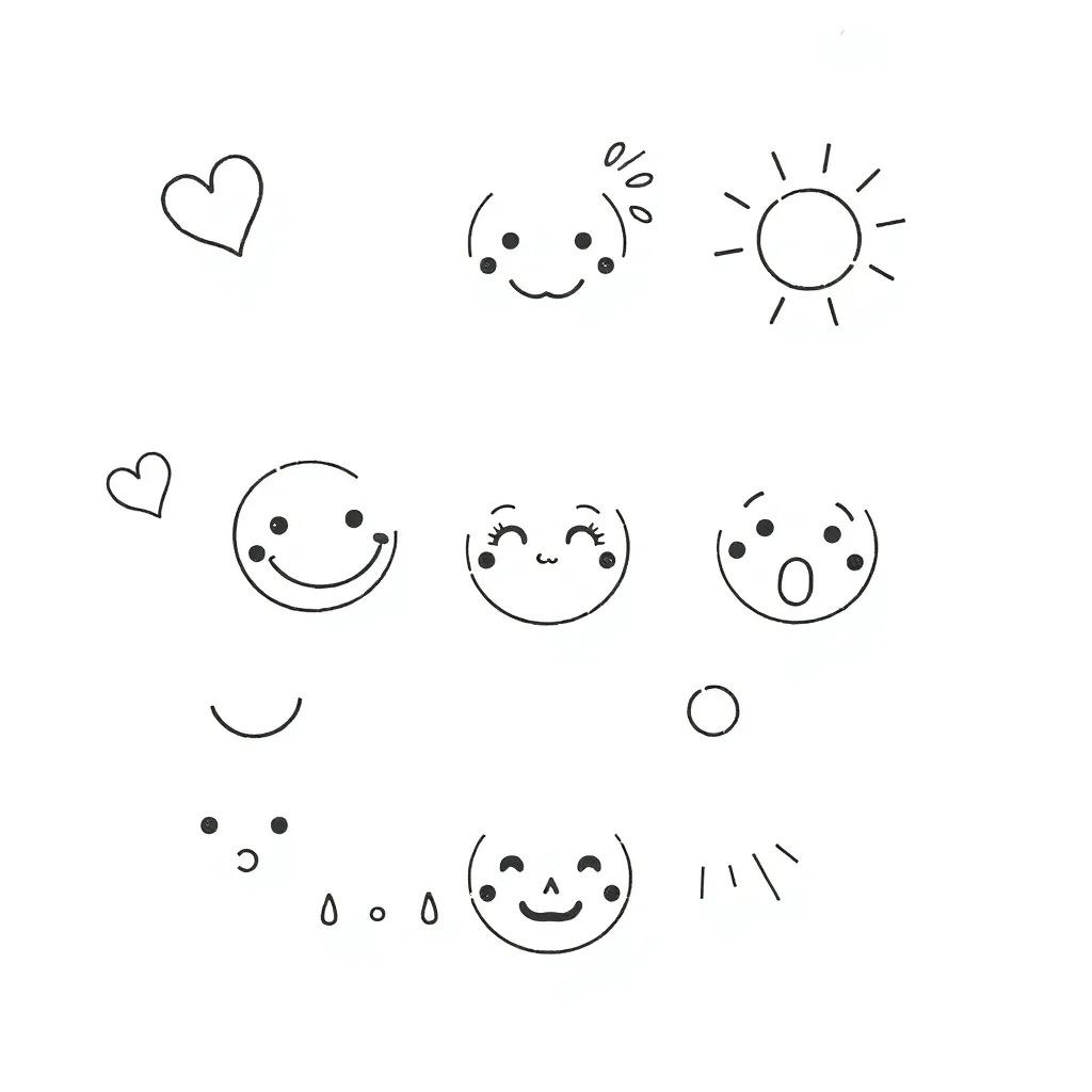 Children showing different emotions