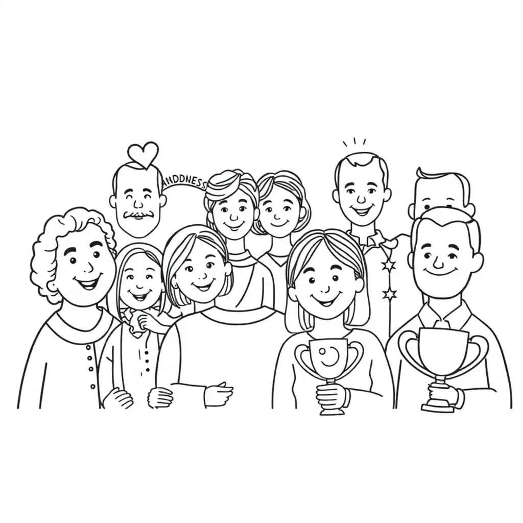 Spanish family illustration