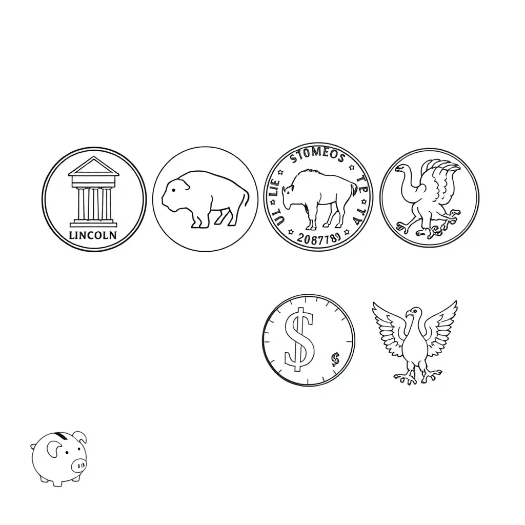 Coins illustration