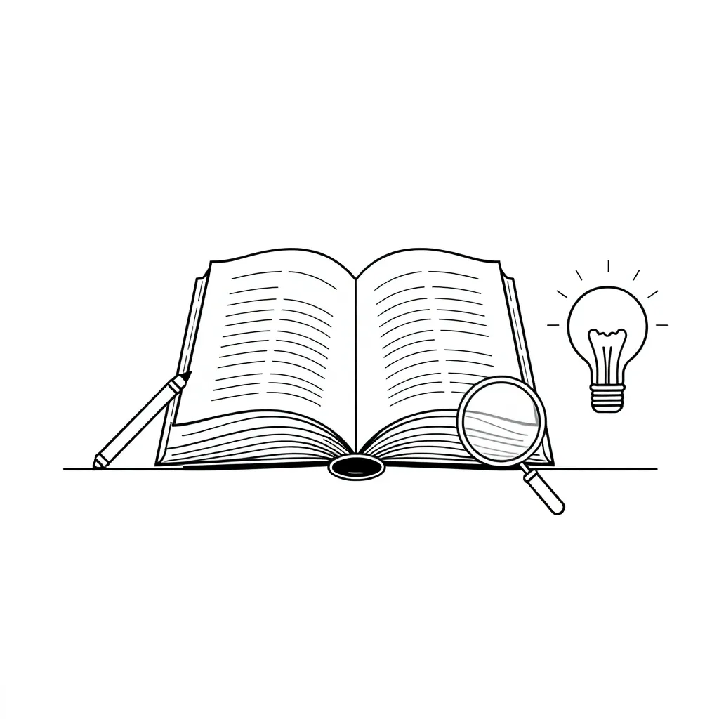 Student reading and writing