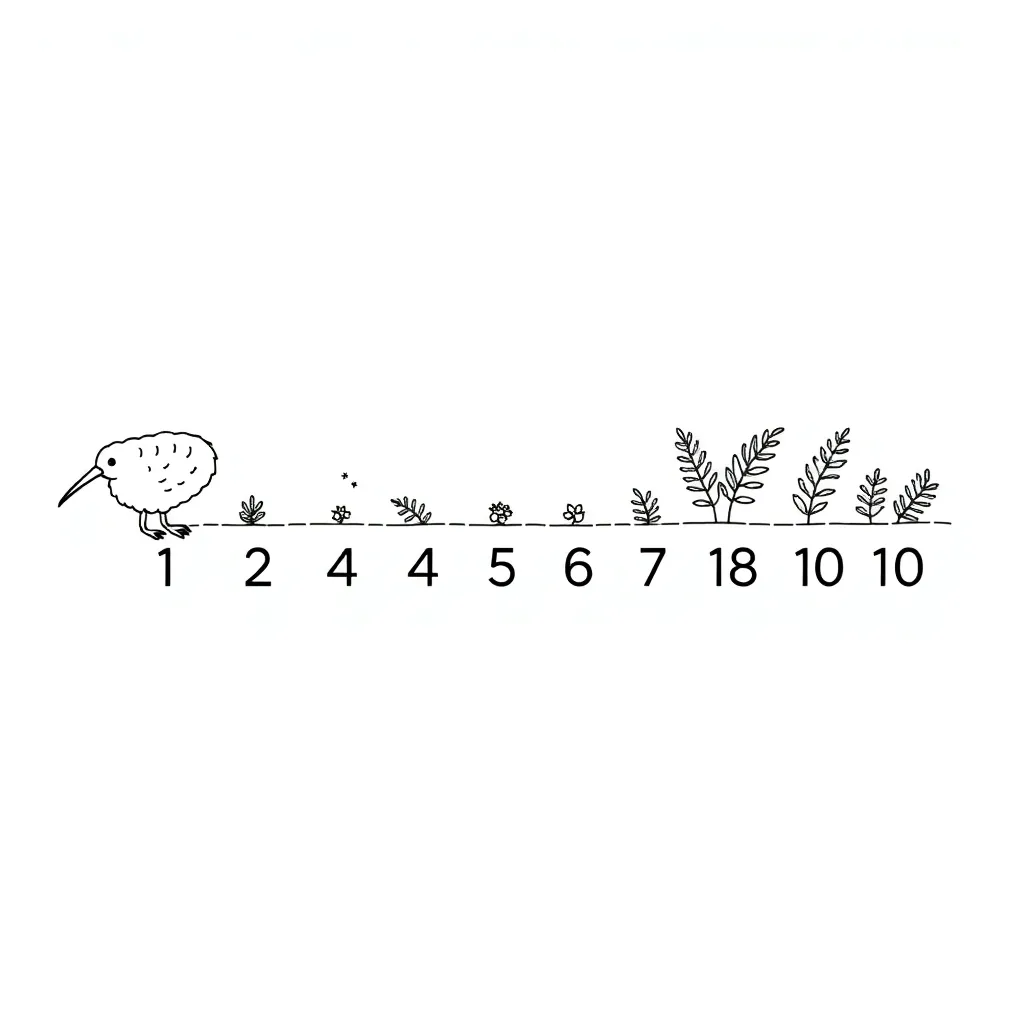 Number line with decimal intervals
