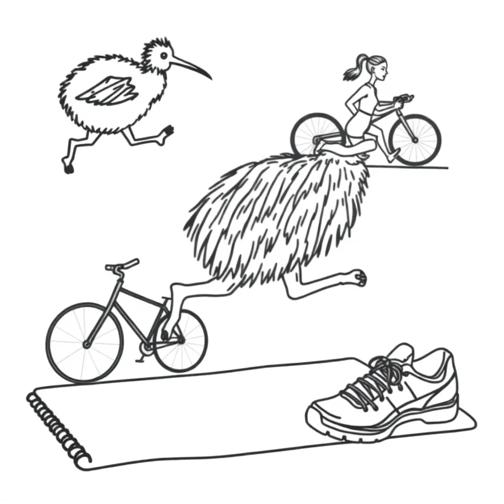 Athletes demonstrating different fitness components