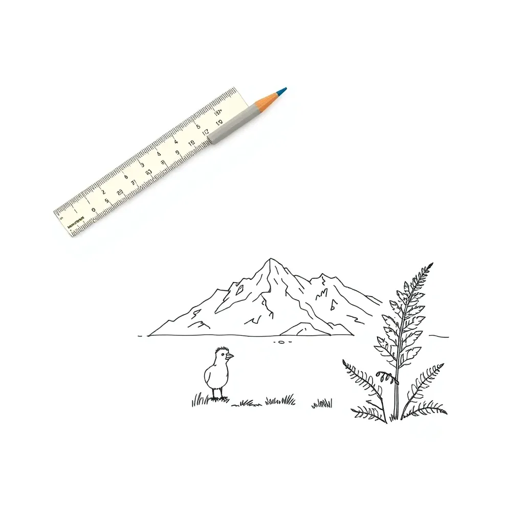 Scale drawing illustration