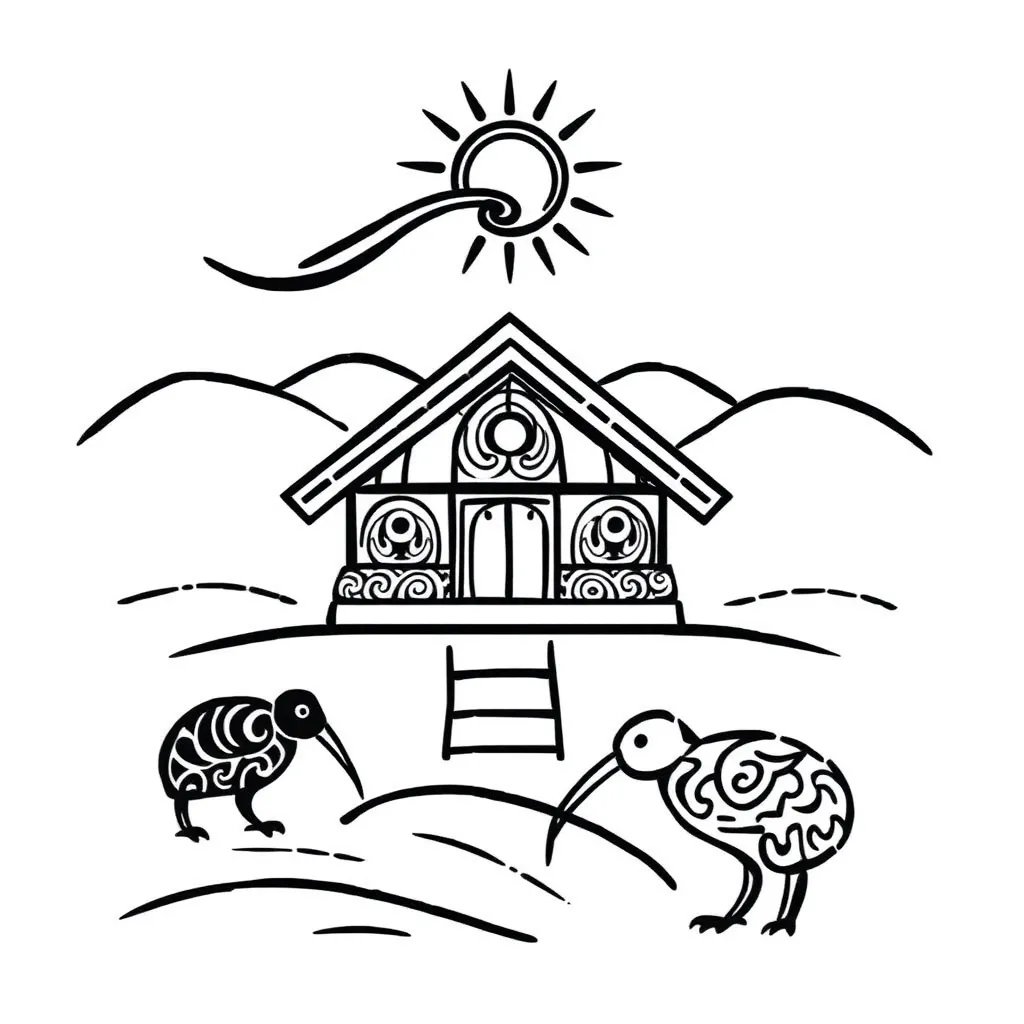New Zealand historical timeline illustration