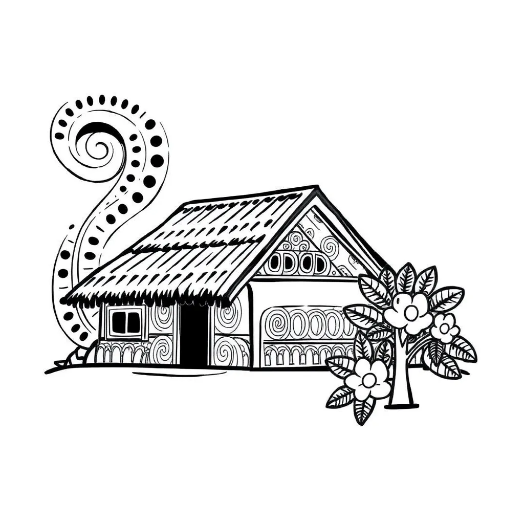 Māori greeting illustration