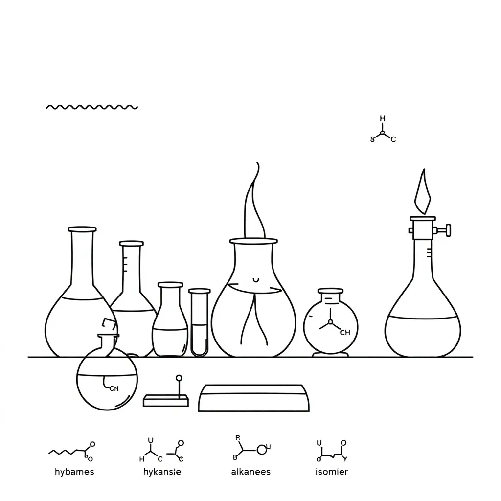 Organic chemistry molecules illustration