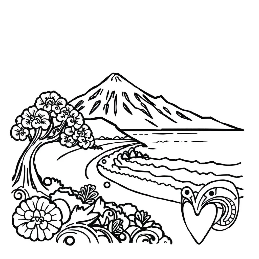 Māori location vocabulary illustration