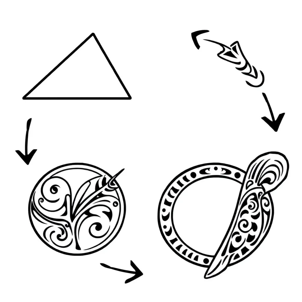 2D shapes being transformed